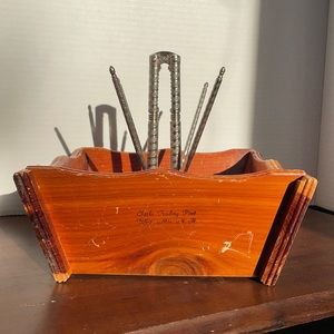 Vintage 6 pc Nutcracker Set Wood Nut Bowl Picks Nutcracker Vintage Souvenir